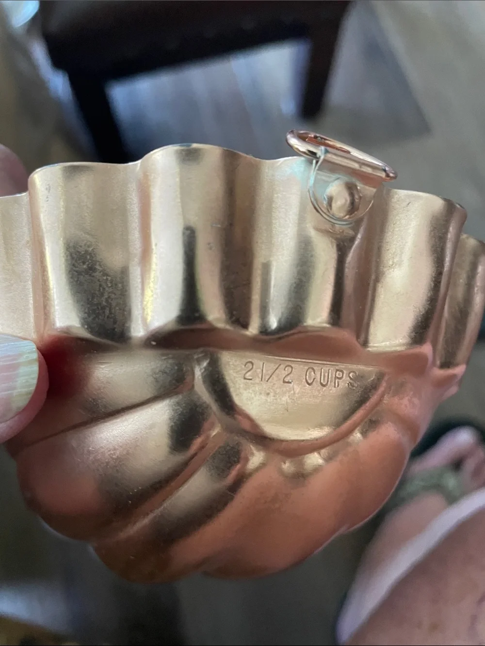 VTG Copper 2 1/2 Cup Copper Jello Mold with Hanger Wall Decor